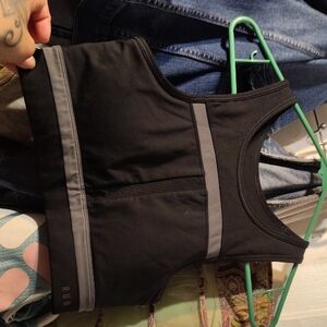 Black and Gray Sports Bra